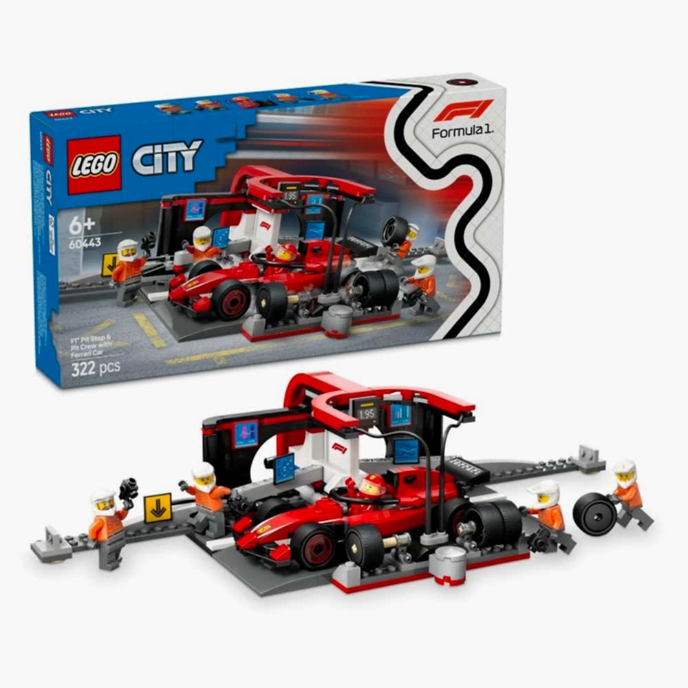 LEGO CİTY FERRARİ ARABA F1 PİT STOP EKİP 60443