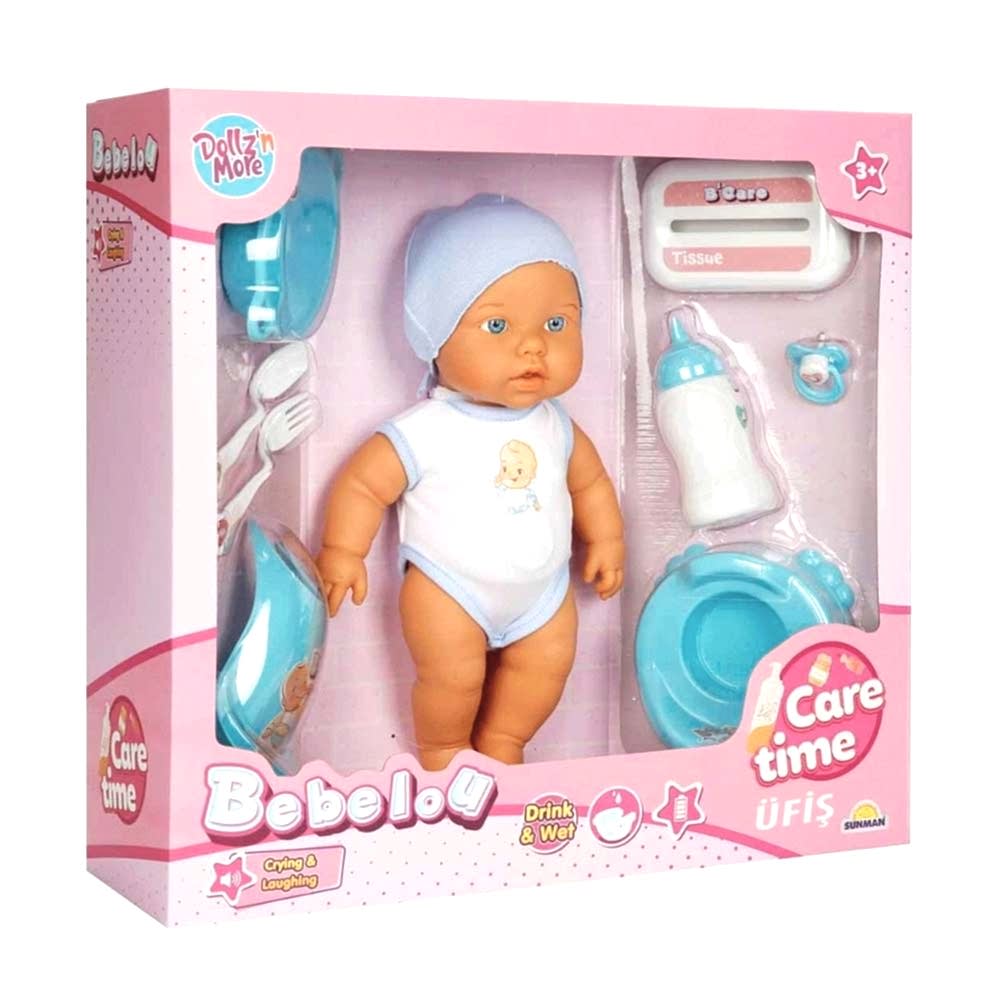 SUN-ABC BEBELOU CARE TIME SESLİ GÜLEN AĞLAYAN 32 CM 3823 *12