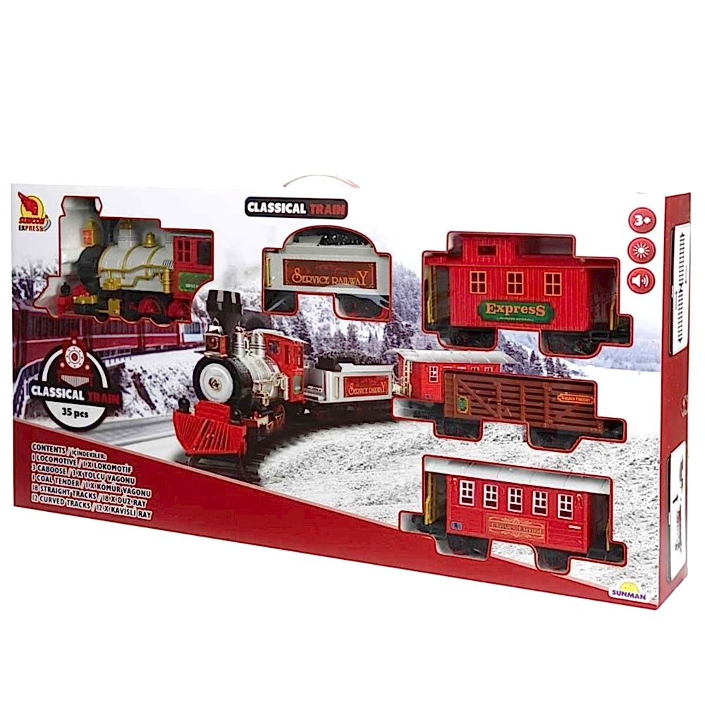 SUN- TREN SET KLASİK 35 PRÇ BÜYÜK SES-IŞIKLI 1555 *4