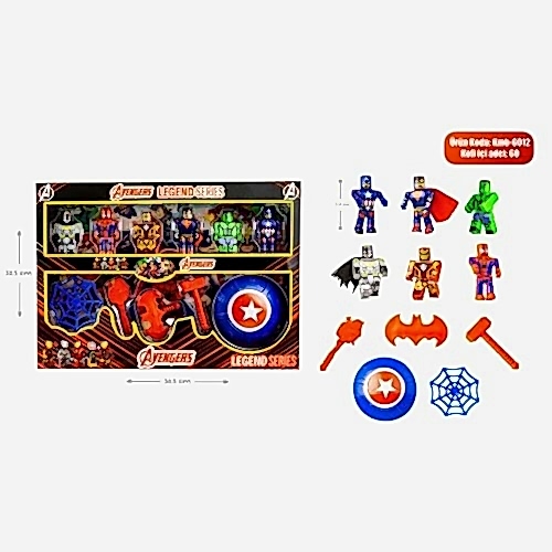 6 LI BÜYÜK AVANGER MİNECRAFT MALZEMELİ 6012 *60