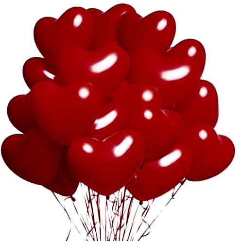 12 İNÇ 100LÜ KIRMIZI KALP BALON BALONEVİ
