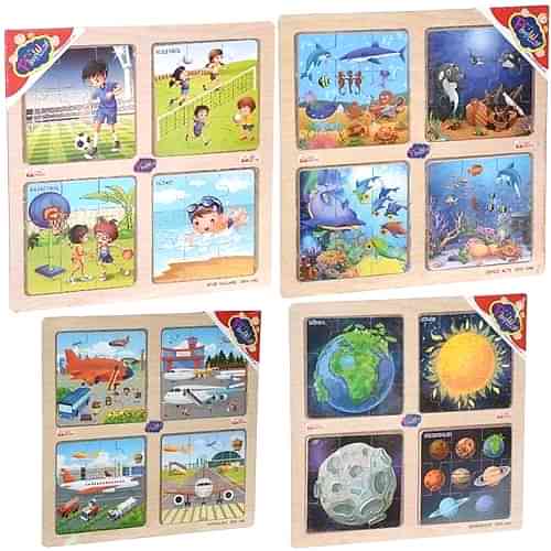 AHŞAP EĞİTİCİ 4 LÜ PUZZLE ONY-343/344/345/346 *36