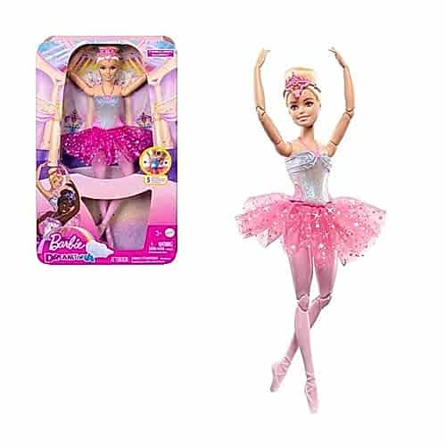 MATE-HLC25 BARBİE IŞILTILI BALERİN BEBEK 4