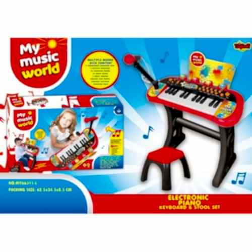 TOYCRAFT AYAKLI OTURAKLI MİKROFONLU ORG EĞLENCE SETİ MY66311-L * 12