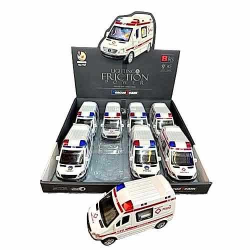 KUTUDA 8 Lİ SESLİ MÜZİKLİ POLİS/AMBULANS MİNİBÜS 7737 *64