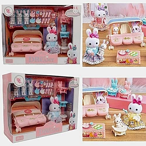BAY DREAMY MİNİ TAVŞAN- EĞLENCELİ BEBEK ARABASI SETİ 6700 *30