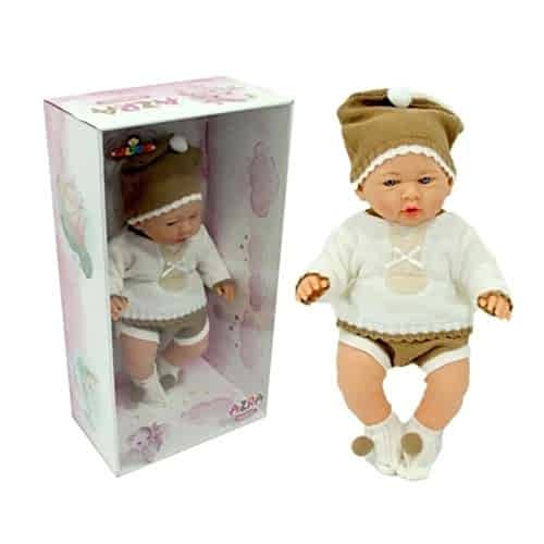 AZRA NEWBORN KAHVE-BEJ TRİKO ELBİSELİ BEBEK GLT1128-B *6