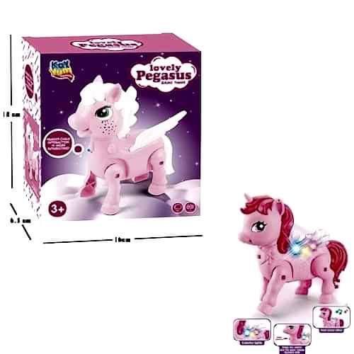 YÜRÜYEN PİLLİ AT- PEMBE 2570 *36