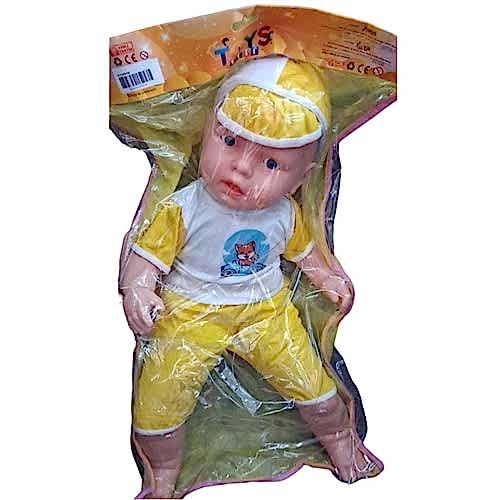 MÜZİKLİ DOLGU ET BEBEK 60 CM KEL ŞAPKALI ELF249206 *15