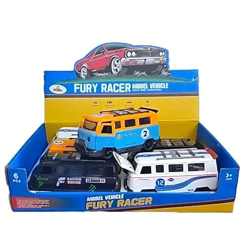 FURY RACER MÜZİKLİ SÜRTMELİ MÜNİBÜS 6 LI PKT LD-2AA *72