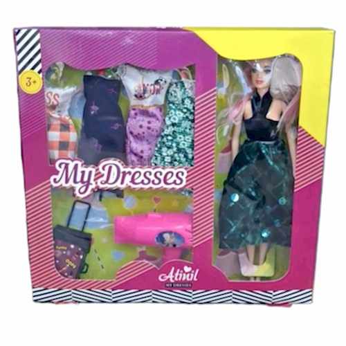 ATİNİL YEDEK ELBİSELİ BEBEK 8 PARÇALI 923 *48